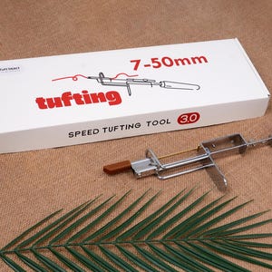 Speed Tufting Tool Pro - 7-50 mm lusstapel - handtuftpistool, walnoot/beukenhouten handvat afbeelding 4