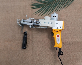 AK-I & AK-II Professional Tufting Gun Set – Yellow Cut Pile and Loop Pile Rug Making Tool Pile Hight 8-18mm | with 1-Year Warranty