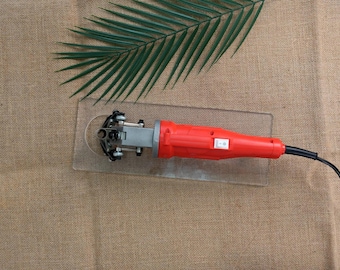 V-Shaped Rug Carving Scissors, Electric Carving Tool for Tufting, 3D Rug Making, Speed Adjustable Carpet Carver with Acrylic Guide