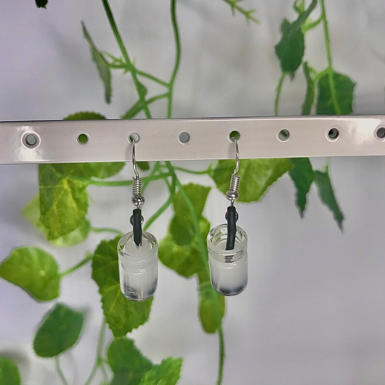 Soft Aesthetic Y2K Lesbian Earrings Fun Earrings Unusual Quirky Cute Funny Kawaii Rainbow Boba Bubble Tea Hook Earrings