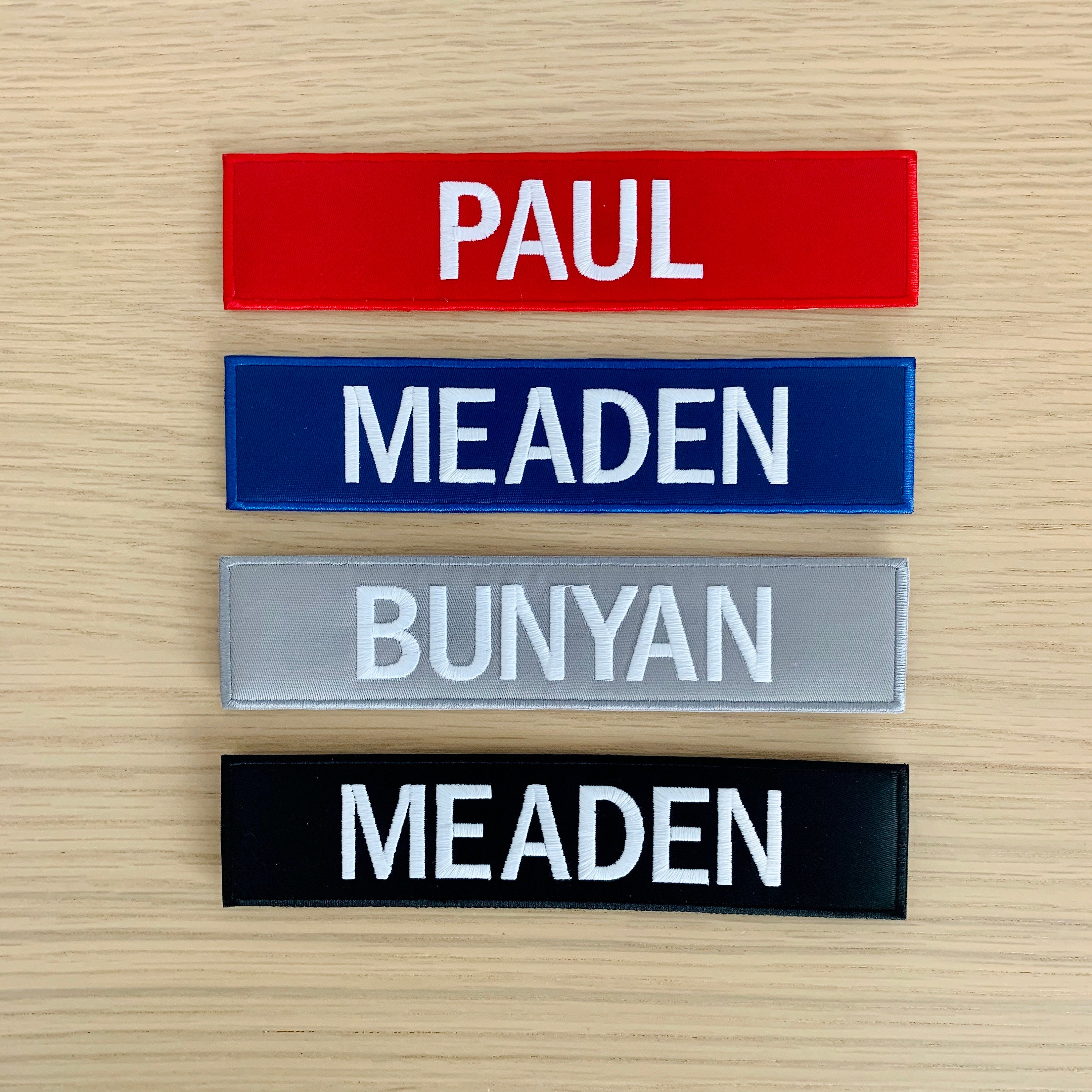 Custom Embroidered Athlete Name Patches With a Velcro Back Etsy UK