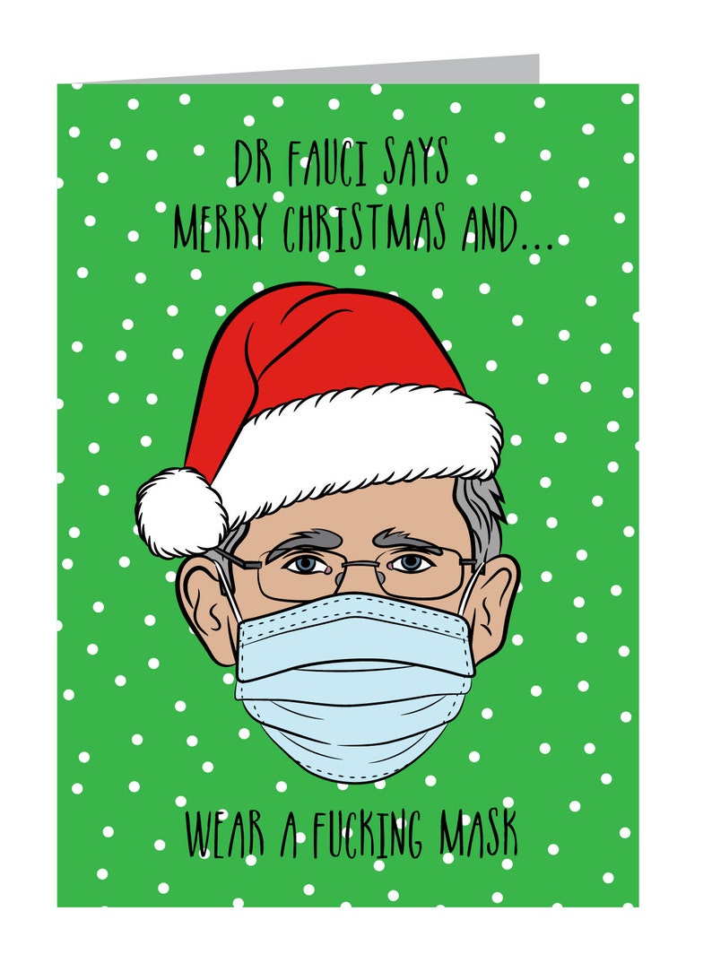 Dr Fauci Christmas Card Dr Fauci Card Dr Fauci Mask Dr Etsy