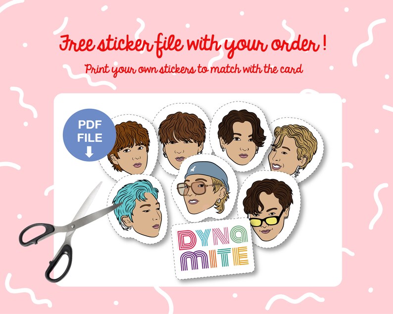 bts dynamite card bts birthday card bts dynamite etsy