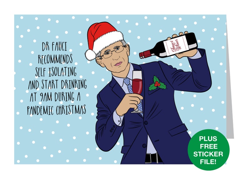 Dr Fauci Christmas Card Dr Fauci Card Dr Fauci Birthday Etsy