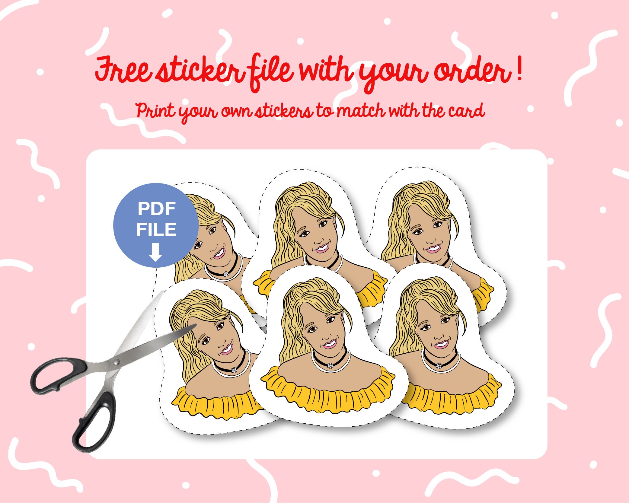 Printable Free Britney Birthday Card Britney Spears | Etsy