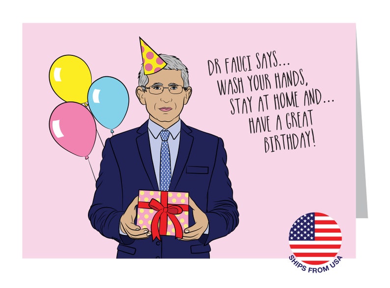 Dr Fauci Birthday Card  Dr Fauci Card  Funny Pandemic Card  image 0