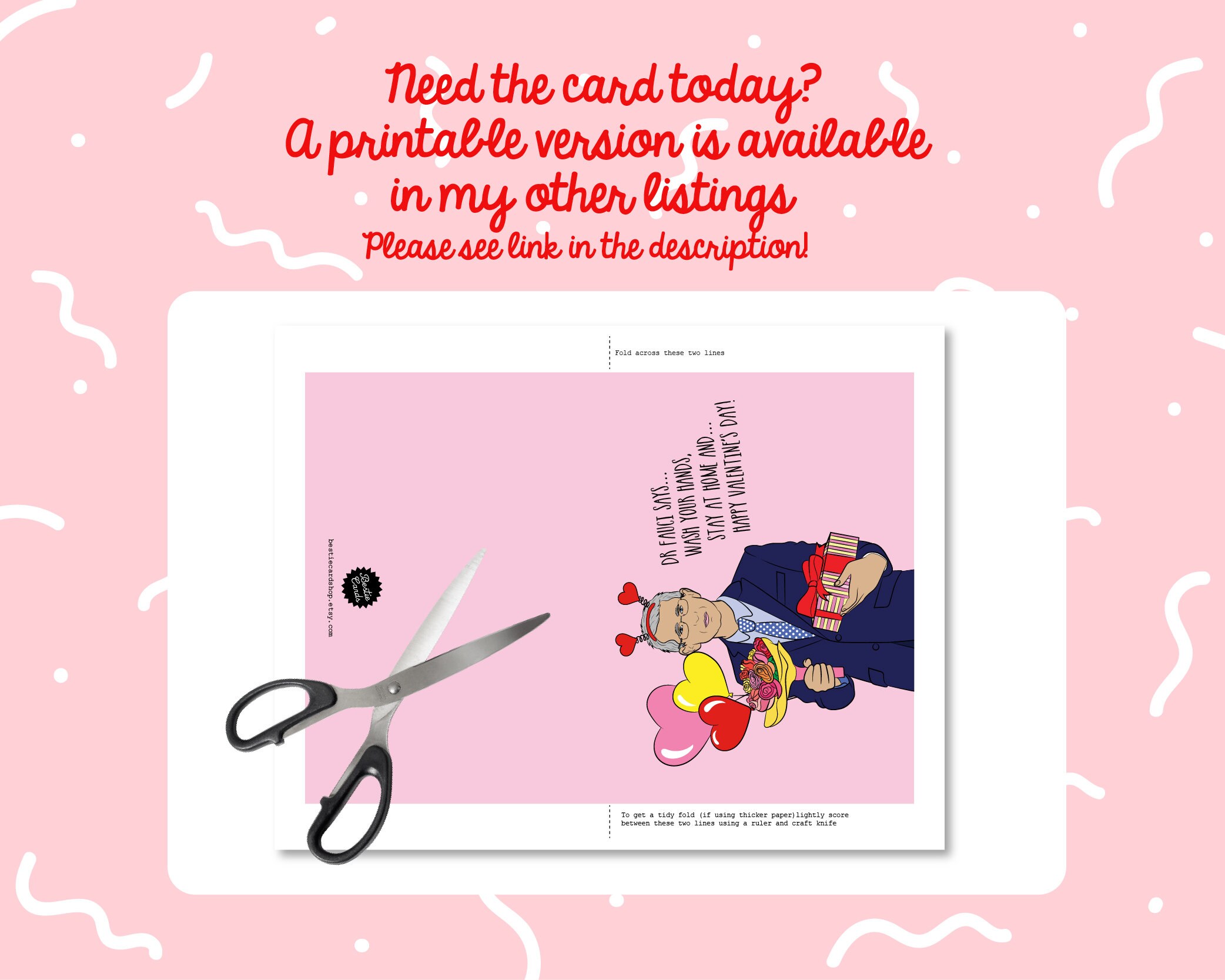 Dr Fauci Valentines Card Pandemic Valentines Card Lockdown Etsy