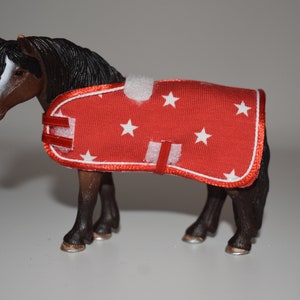 Manta Schleich com padrão de estrela - acessórios, presente de cavalo, menina, aniversário infantil, brinquedo, Natal, presente