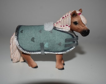 Schleich heart blanket with Velcro accessories, horse gift, girl, children's birthday, toy, Christmas, gift