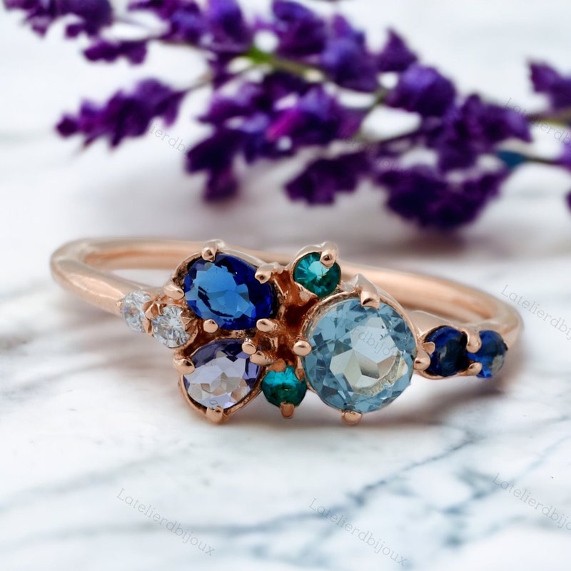 Cluster Ring - Etsy