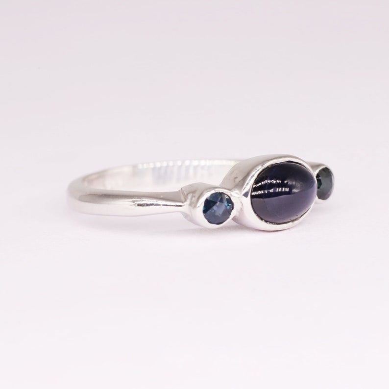 Blue Sapphire Ring 925 Sterling Silver Ring September Birthstone Oval Sapphire Ring Engagement Ring Sapphire Ring handcrafted Ring