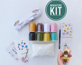 Amara Miniature Doll Crochet Kit: DIY Amigurumi (Pattern Included)