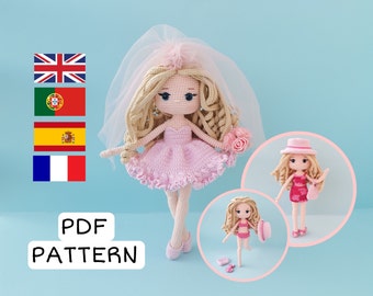 Bride Doll Crochet Pattern With Beach Clothes