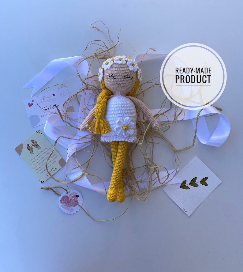 Ready made, Crochet doll Daisy image 1