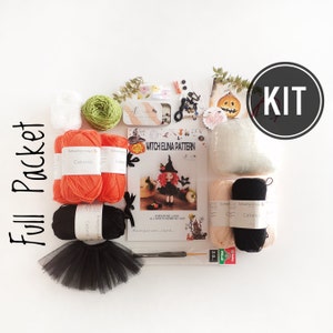 Halloween Crochet Starter Kit Witch Doll Elina