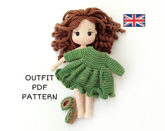 Ubranka dla lalek Elina amigurumi w rozmiarze 12 cali