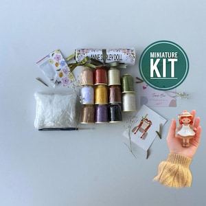 Miniature doll kit, Crochet kit Anne Shirley