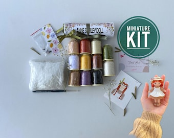 Kit de muñeca en miniatura, kit de ganchillo Anne Shirley