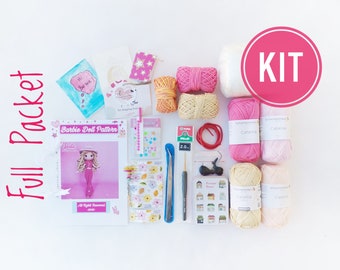 Barbie Amigurumi Häkel-Starterkit: Wolle, Anleitung, & Materialien