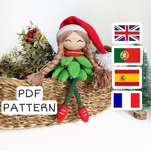 Patrón de Ganchillo Navidad, Patrón Inglés, PDF
