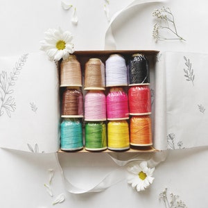 Silk Thread Box, Colorful Thread, Safety Eyes and Crochet Hook - Etsy