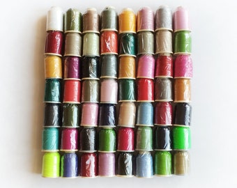 Silk thread box for miniature doll, 56 pieces of colorful thread