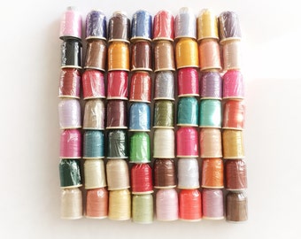 Silk thread box for miniature doll, 56 pieces of colorful thread