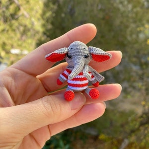 Ready made, Miniature crochet Elephant