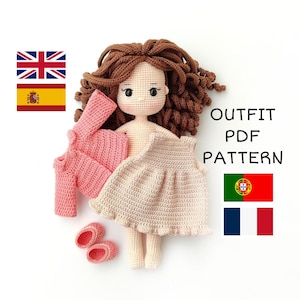 12 inch doll clothes for Elina Crochet Doll