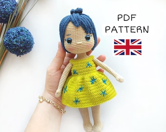 Joy Crochet Pattern: Inside Out Amigurumi Doll (PDF Pattern)