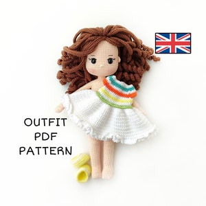 Ropa colorida de muñeca de 12 pulgadas para muñeca Elina amigurumi