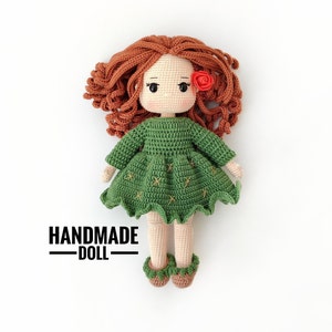 Crochet Doll Elina, Amigurumi Doll
