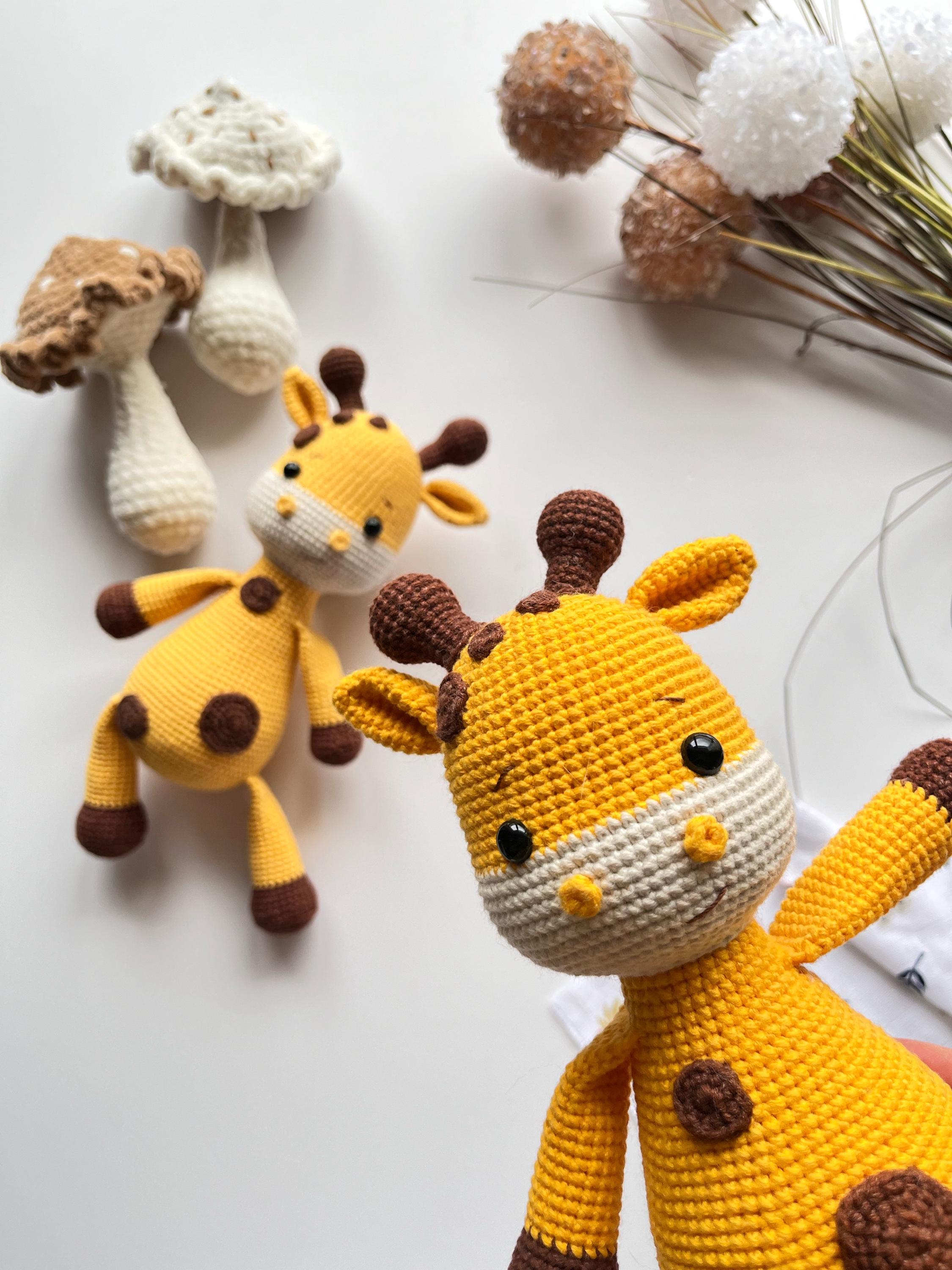 かぎ針編みのキリンあみぐるみ：手作りコットン動物おもちゃ - Etsy 日本