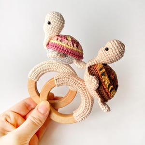 Crochwt Turtle Rattle Crochet Turtle Rattle Pattern: Amigurumi Animal Toy (PDF Download) - Etsy