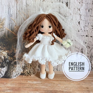 English Pattern, Crochet Pattern Bride Elina, PDF
