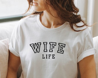 Braut Shirt Wife · Geschenk Braut · JGA Frauen · minimalistisch · JGA T-Shirt · T-Shirt Braut 2024 · Geschenkidee · Boho ·