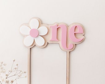 Cake Topper erste Geburtstag · Caketopper One · Kuchentopper 1. Geburtstag · Smash Cake · Cake Topper Holz · Cake Topper Blumen