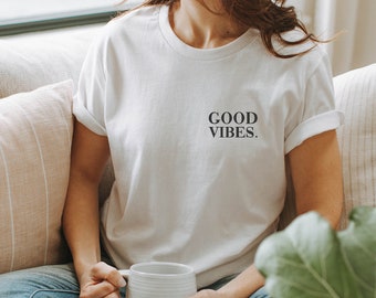 Damen Shirt "Good Vibes" · Geschenk Freundin · Geburtstag · Damen T-Shirt · Statement Tshirt · Geschenkidee · Boho ·