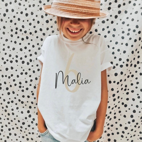 Geburtstagsshirt Mädchen o. Junge · Zahl + Name · Personalisiert · Shirt · Geburtstag · Geschenk · kurzarm · 2 3 4 5 6 7 8 9 [2KS208]