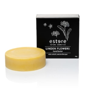 Solid hand butter Linden flower, 50gr, vegan friendly, 98% made from natural ingredients