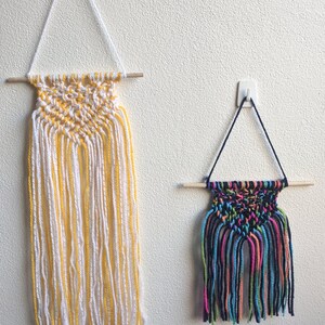 Mini Macrame Wall Hanging SUNSHINE Colourful Boho Decor image 2