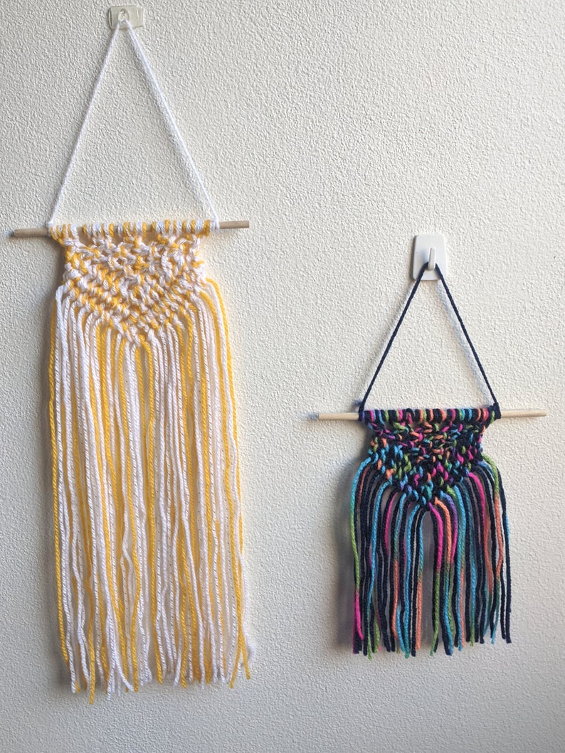 Mini Macrame Wall Hanging SUNSHINE Colourful Boho Decor image 2