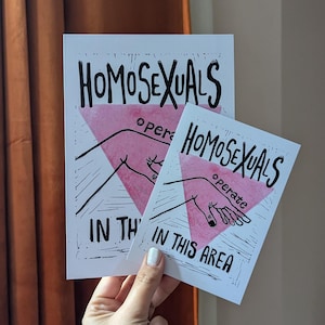 Les homosexuels opèrent dans cette zone - Carte postale