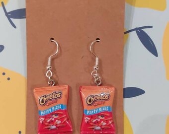 Walmart Redneck Junk Food Snack Cheetos Honey Boo Boo Chips Funny Jewellery Charm Novelty Gift Idea Cheese Ball Earrings