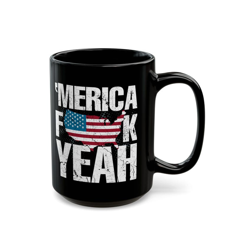 Independence Day "Merica Fuck Yeah" classic coffee mug, July 4th Mug, Present, Gift image 10