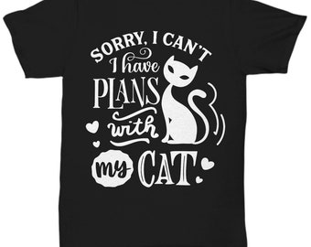 Funny Cat Plans T-Shirt: Cat Lover Gift