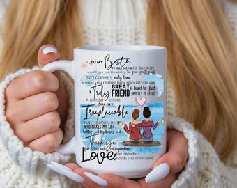 To My Bestie Coffee Mug, Friendship Gift for Closest Friend, BFF, Personalization Available