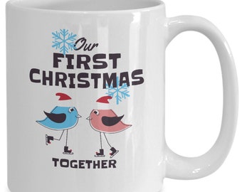 Our First Christmas Together Mug - Couple's Gift - Customizable