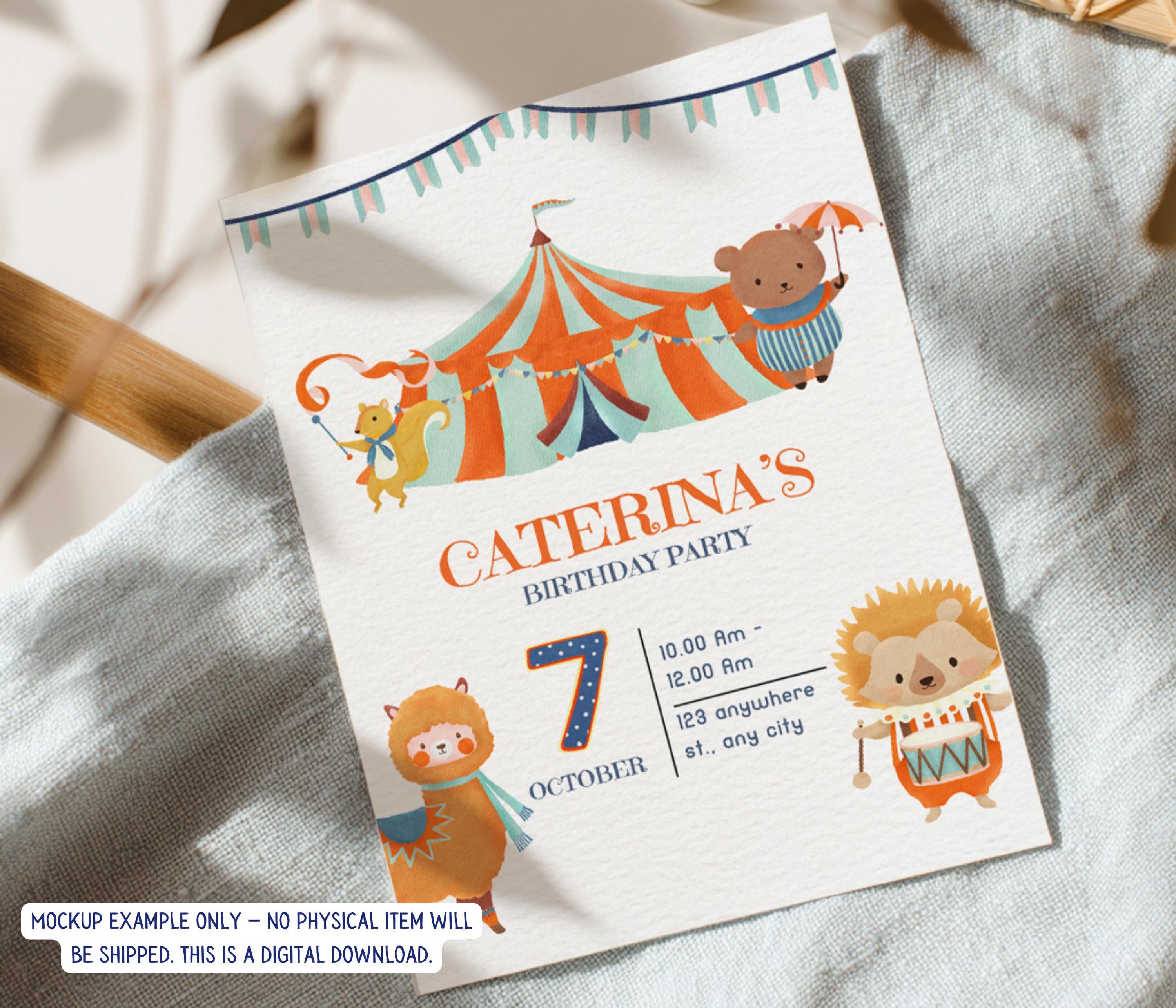 Circus Animals Clipart Set PNG Hand Drawn, Cute Vintage Circus ...