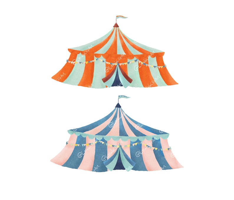 Circus Animals Clipart Set PNG Hand Drawn, Cute Vintage Circus ...